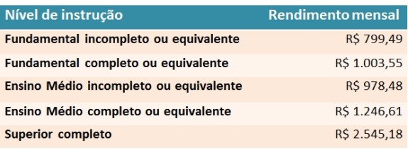 Parte VI - Renda por nível de escolaridade no Brasil